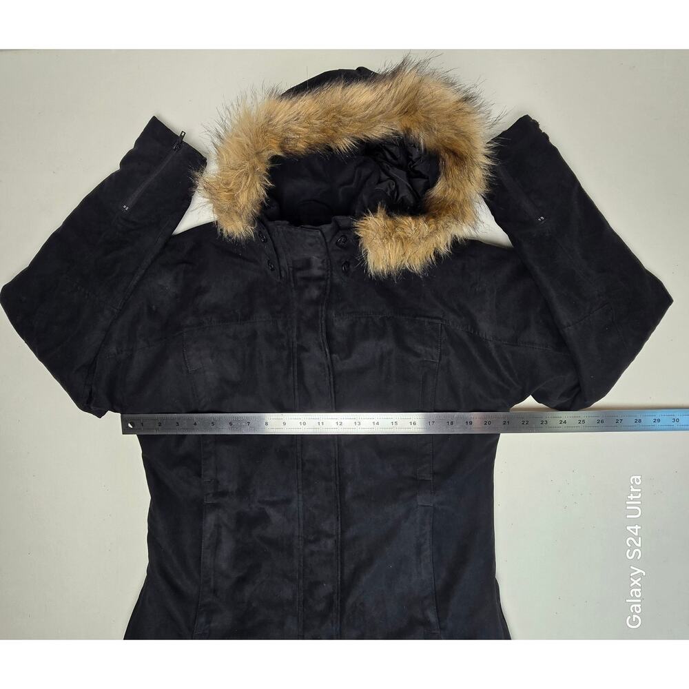 Outback Trading Co. Black Microsuede Jacket Insulated Quilted Gold Cup Women's M - Picture 6 of 10